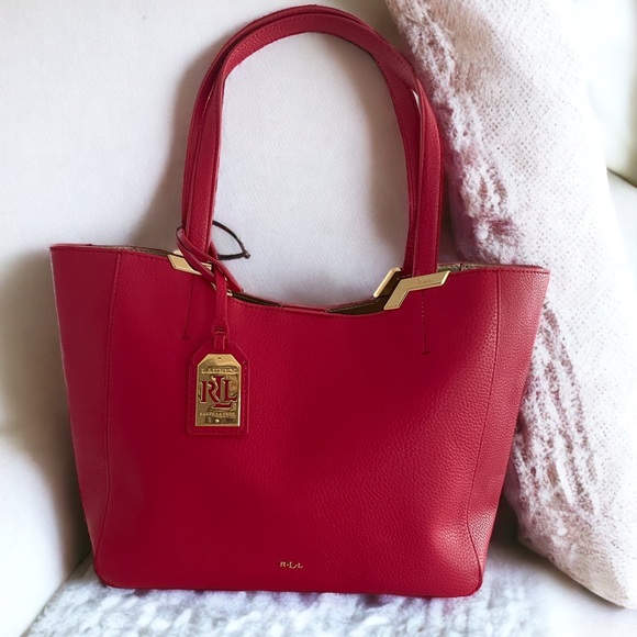 Ralph Lauren Handbags - Raph Lauren Red Tote Bag